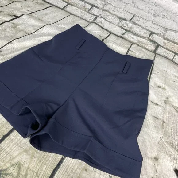 AGATA WEBERS Navy Crease Shorts 8 - Picture 4 of 14